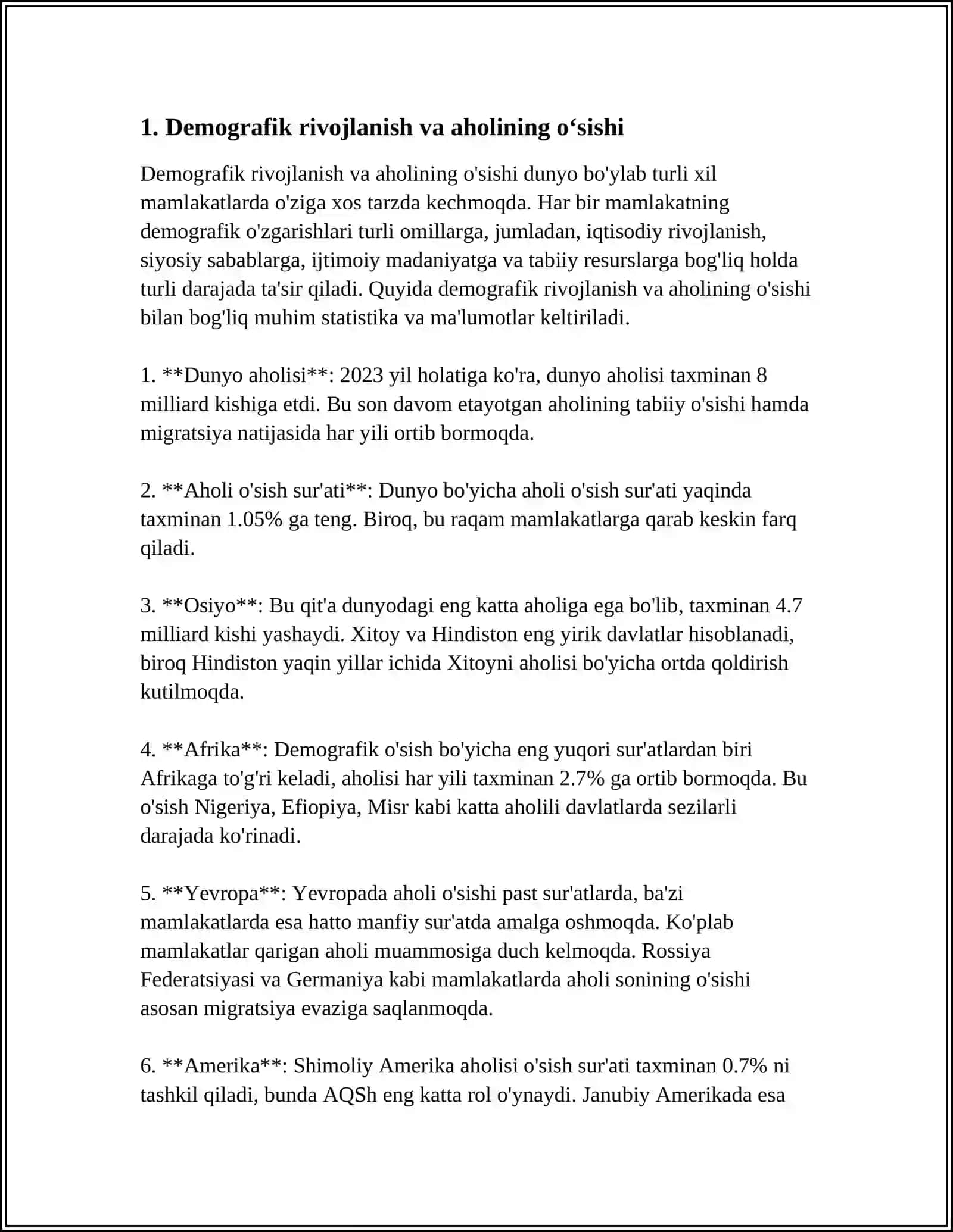 O'ZBEKISTONNING HOZIRGI SOTSIAL TARAQQIYOTI VA O'SISH HOLATI 3
