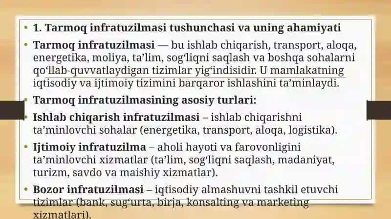 Tarmoqinfratuzilmasivaxizmatko‘rsatishstatistikasi 3