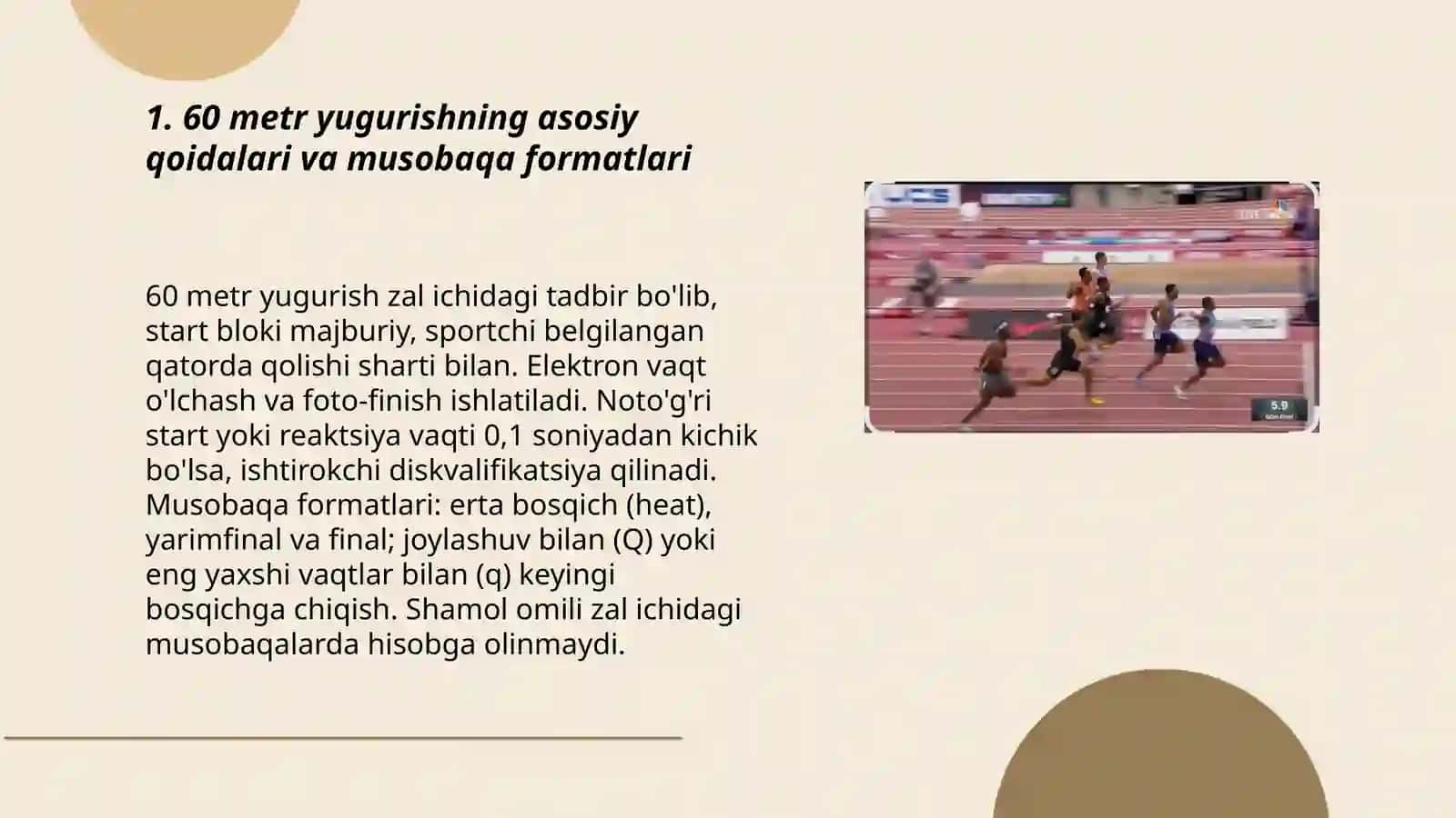 60 metr masofaga yugurish 3