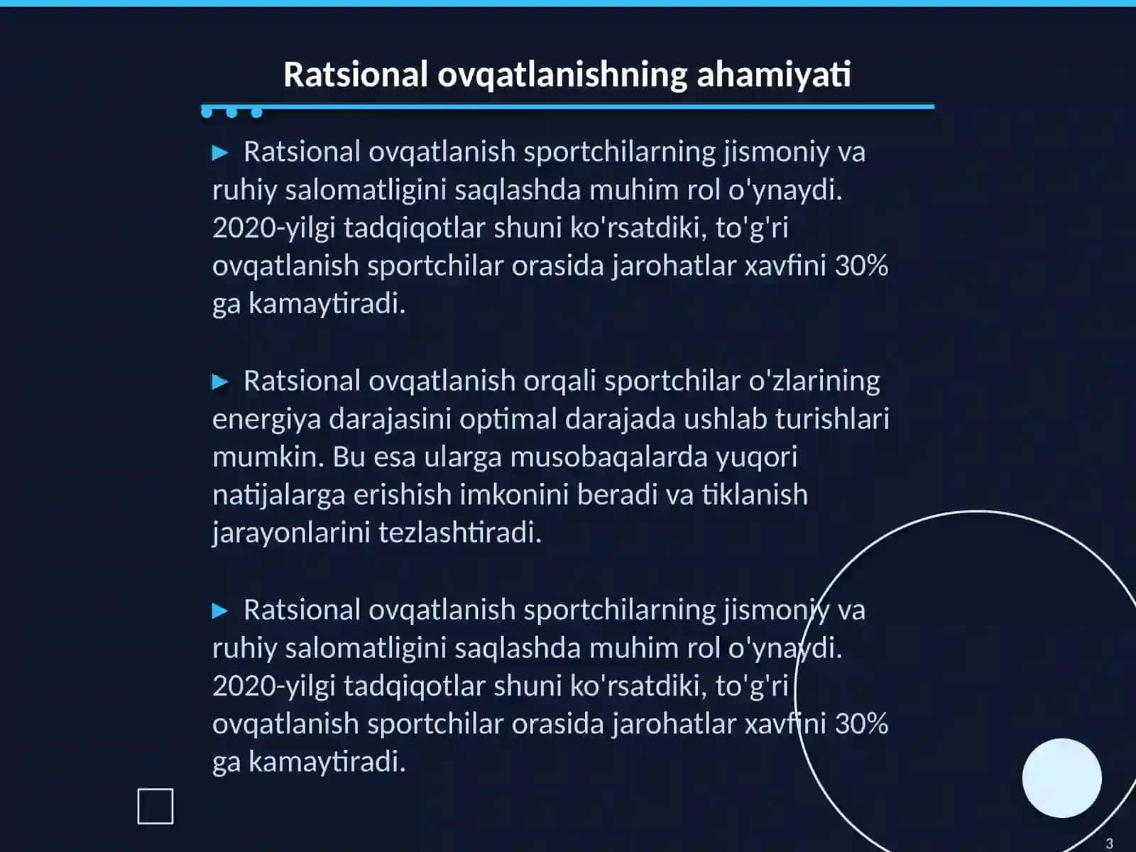Sportchilarning ovqatlanishining biokimyoviy asoslari 3