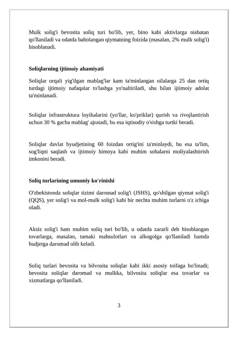 Soliq tizimi: turlari, prinsiplari va ahamiyati 3