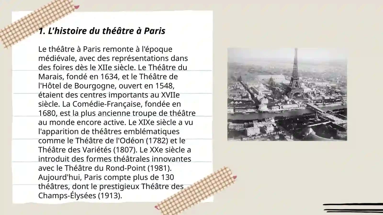 La vie theatrale de Paris 3