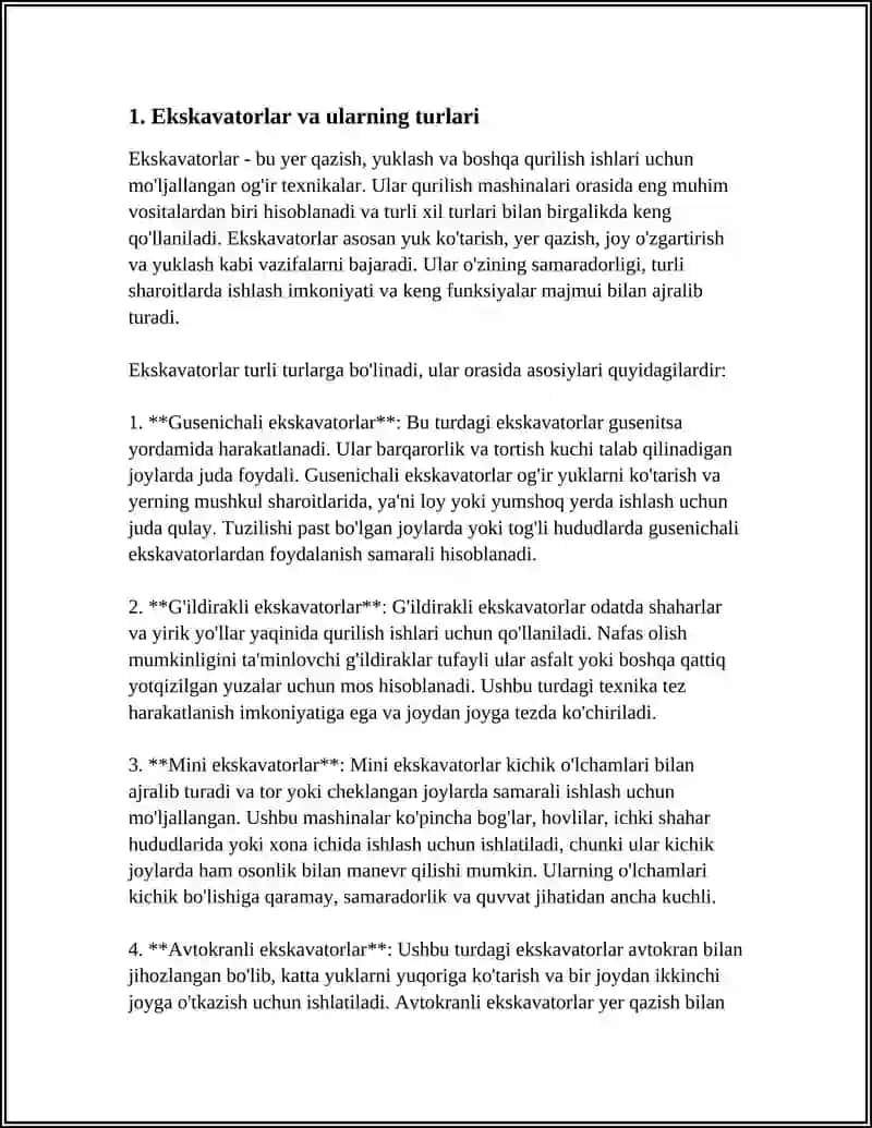 QURILISH MASHINALARI VA TURLARI 3