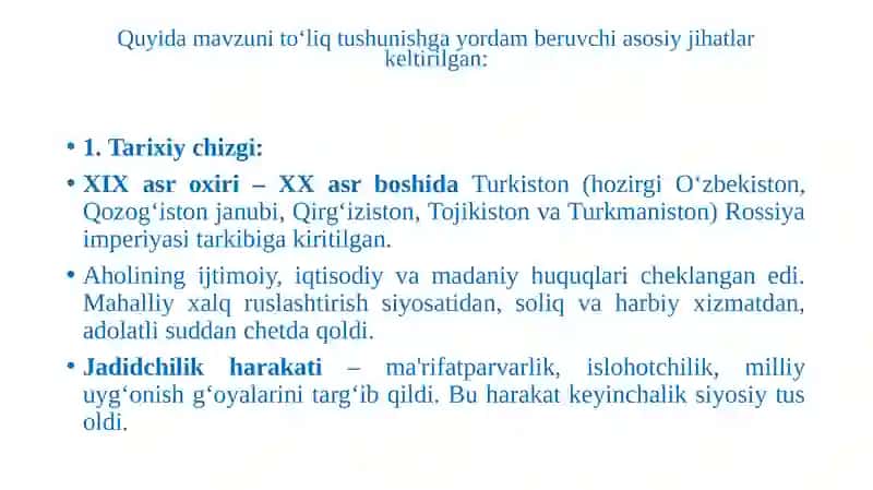 Turkistonda siyosiy jarayonlar. Turkiston muxtoriyati 3