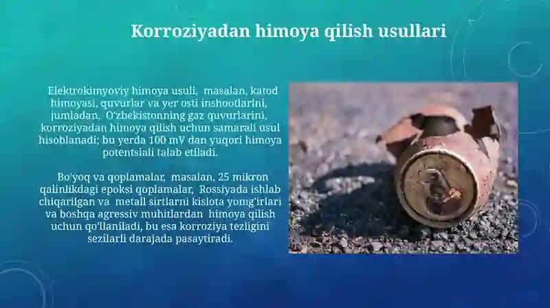 Metallar karroziyasi nimaga bog'liq va undan qanday foydalanamiz 3