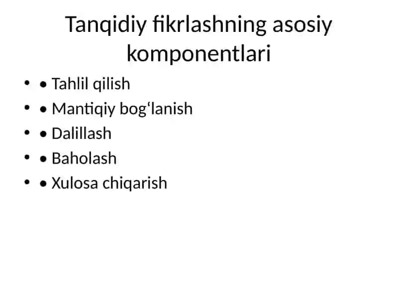 Tanqidiy Fikrlash 3