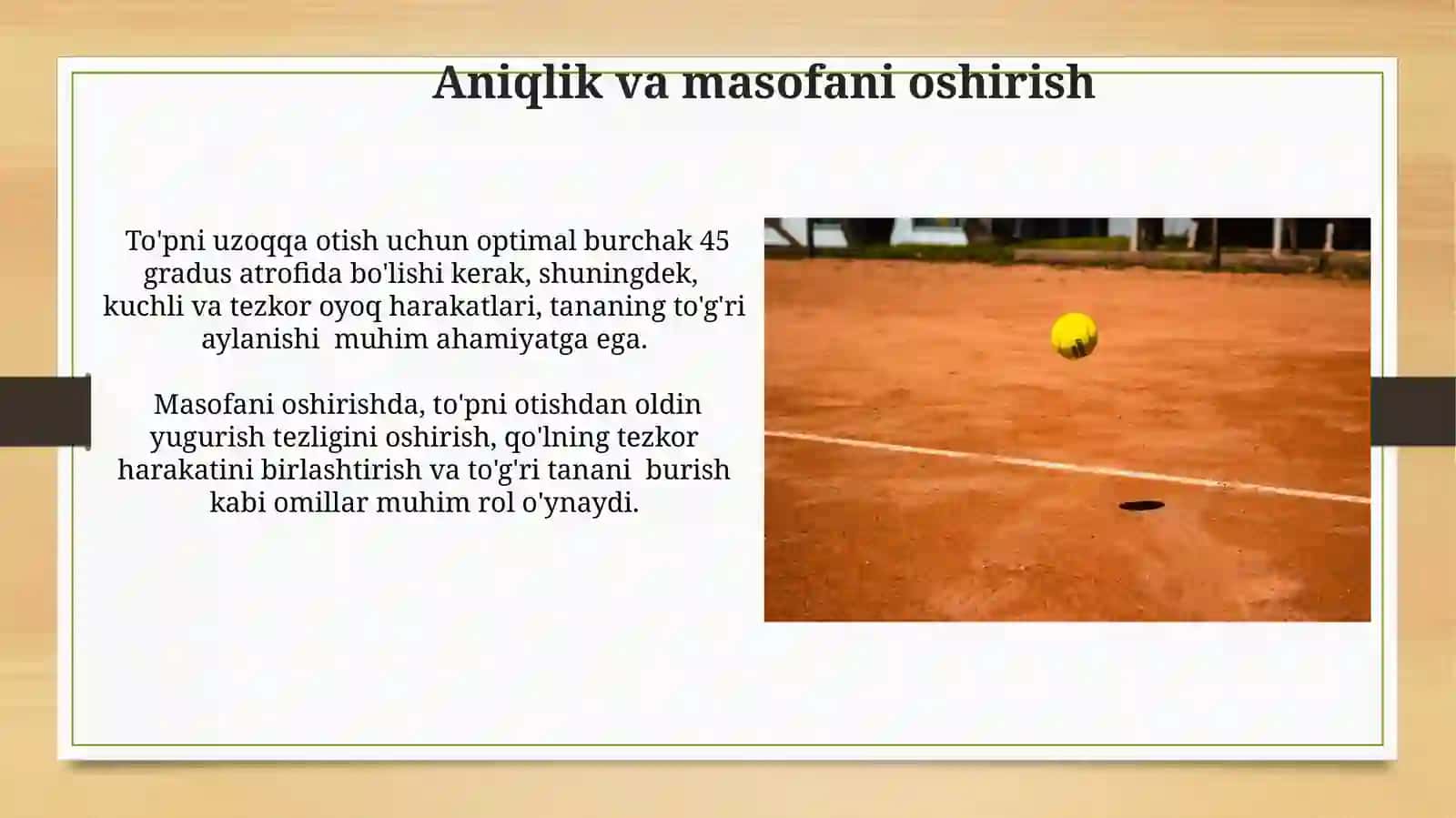 Yengil atletika: Uloqtirish turlari va texnikasini o'rgatish 3