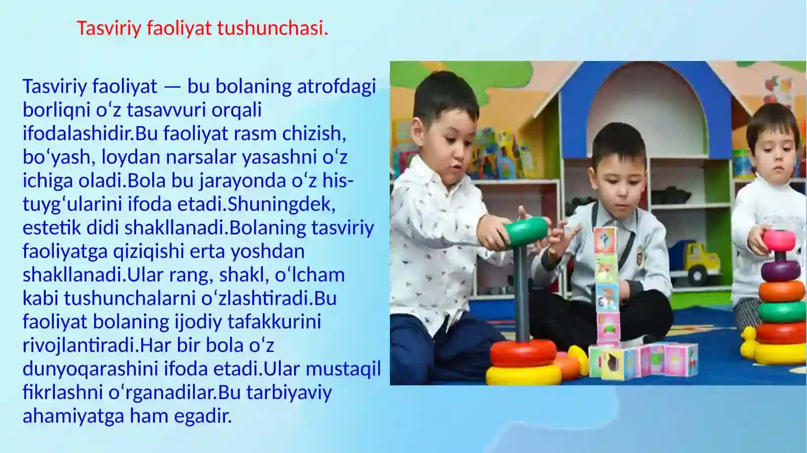 Maktabgacha yoshdagi bolalar nihartomonlari vojlantirish datasviriy faoliyat turi 3