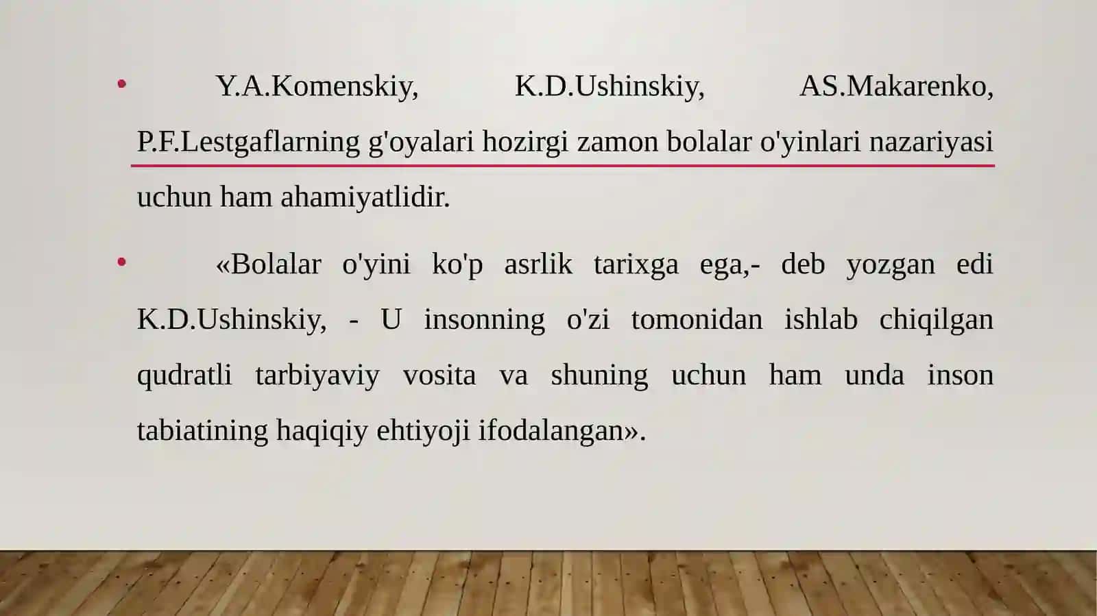 O’yinning bola faoliyati sifatidagi o’ziga xosligi 3