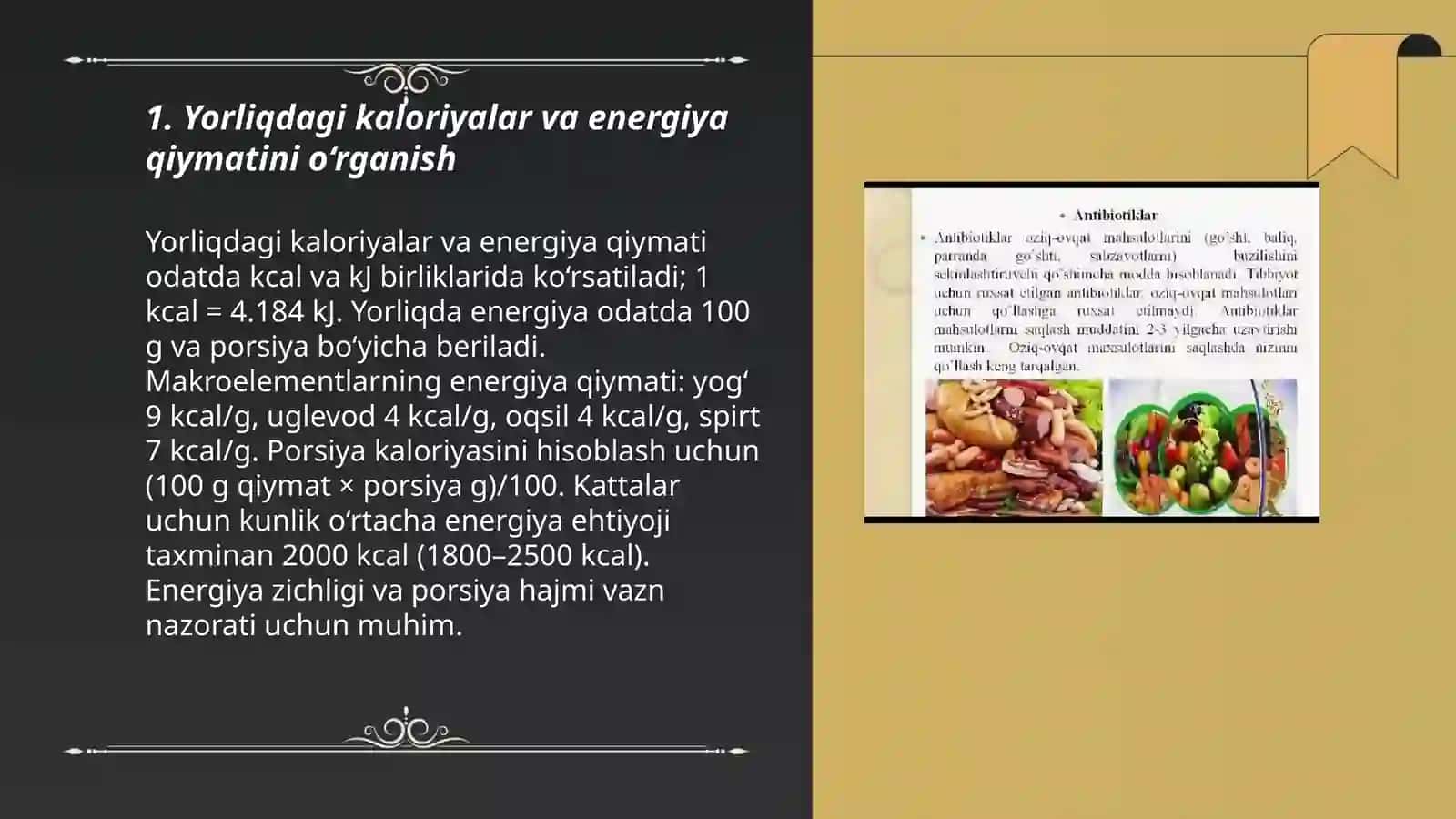 Oziq-ovqat mahsulotlarining tarkibi, foydali va zararli xususiyatlarini yorliqlari orqali o‘rganish 3