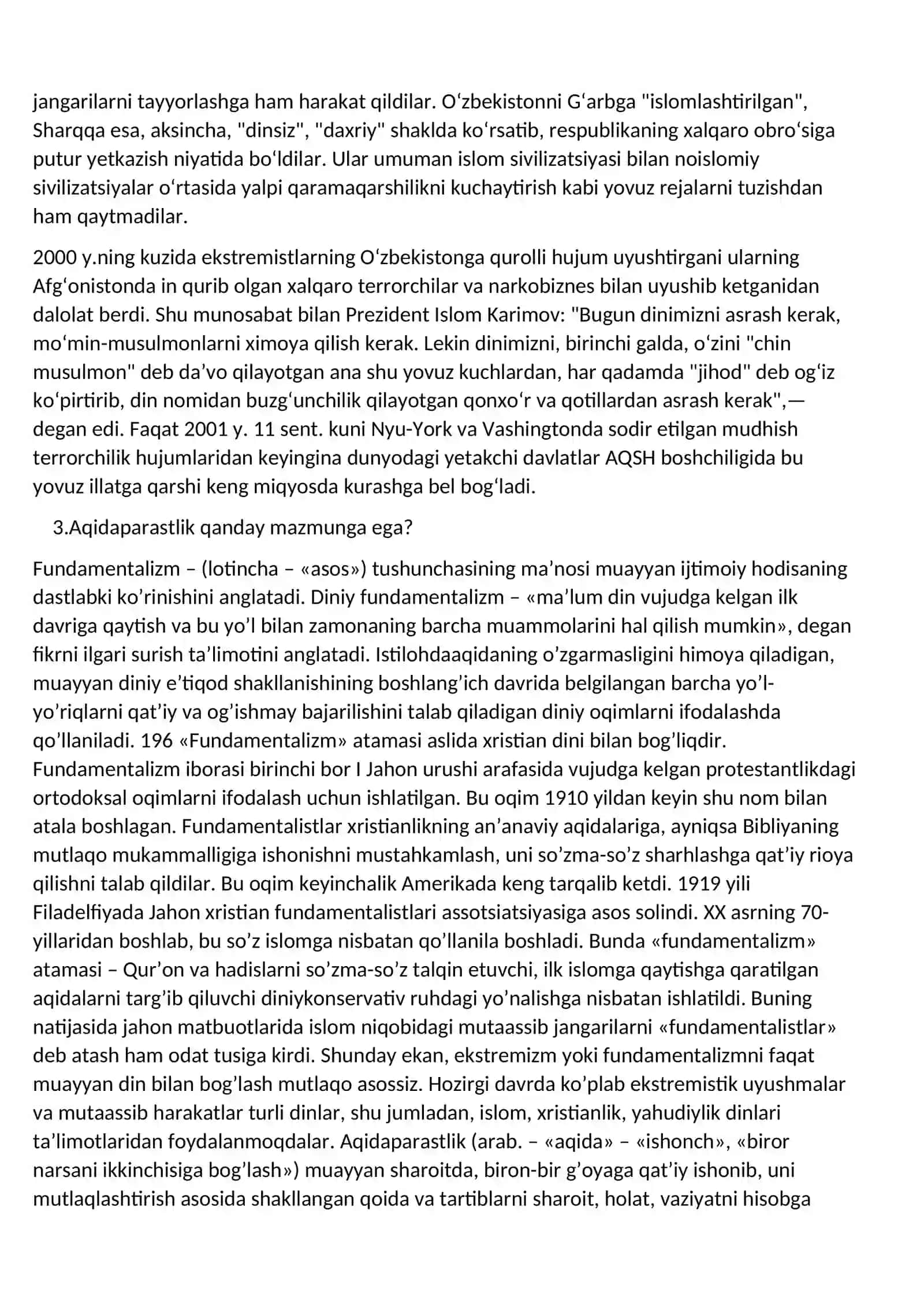 Diniy Mutassiblik (fanatizm) nima? 3