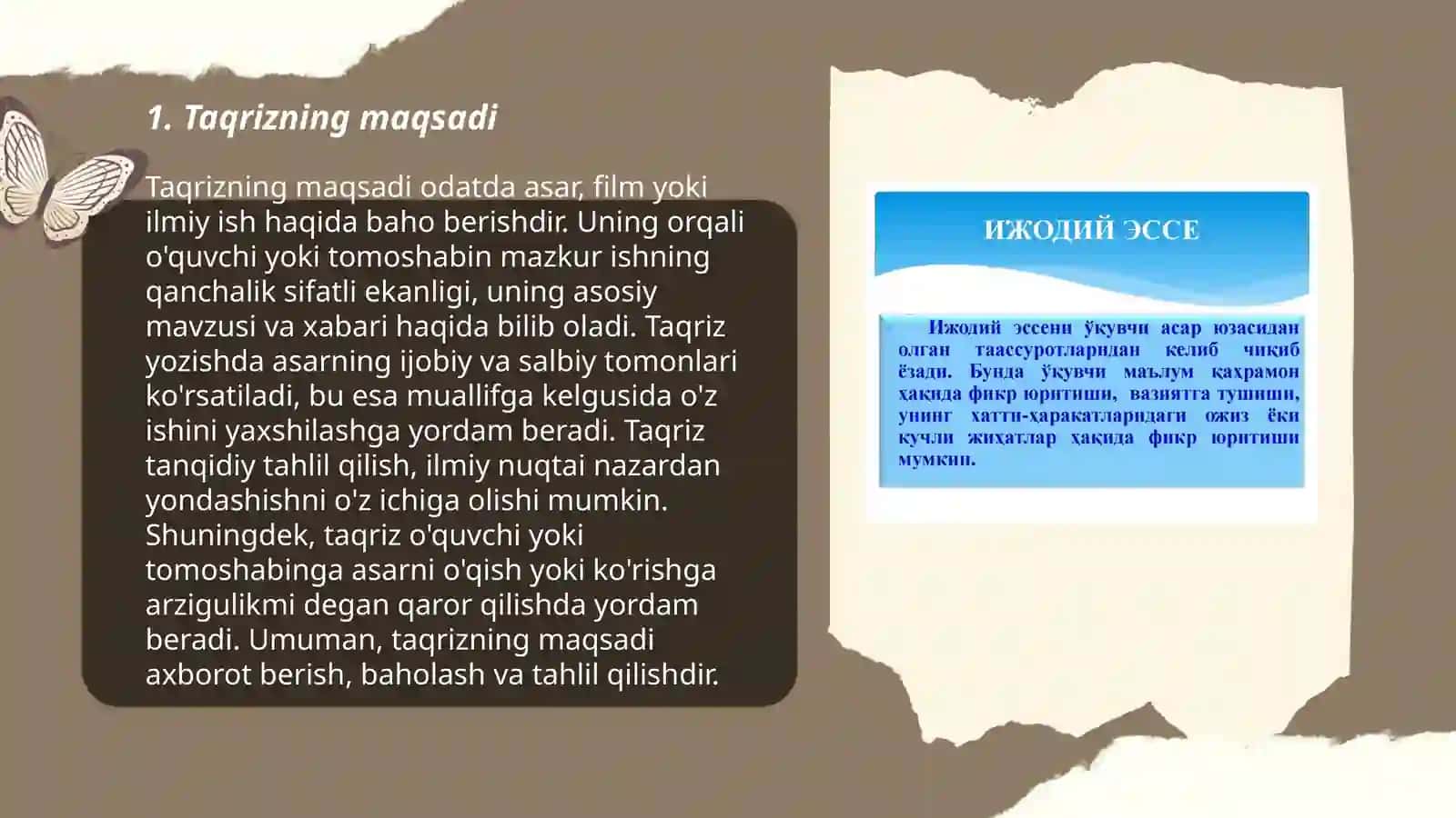 Taqriz yozish 3