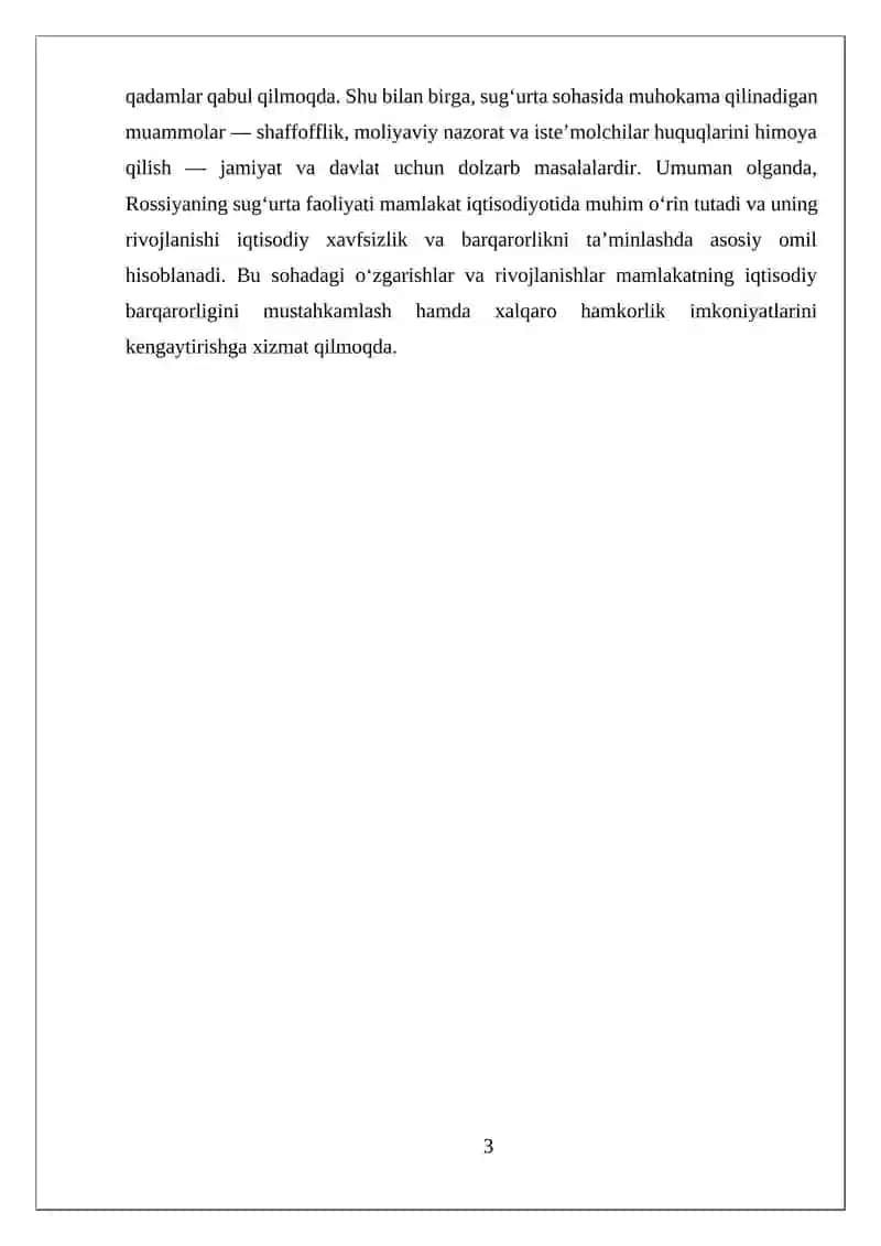 Rossiyaning Sug‘urta Faoliyati 3
