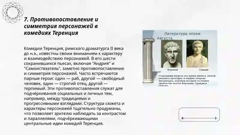 Противопоставление и симметрия персонажей в комедиях Теренция 3