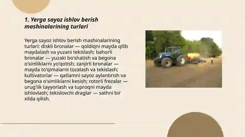 Yerga sayoz ishlov berish mashinlari 3