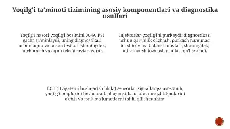 Yoqilg'i ta'minoti tizimi 3