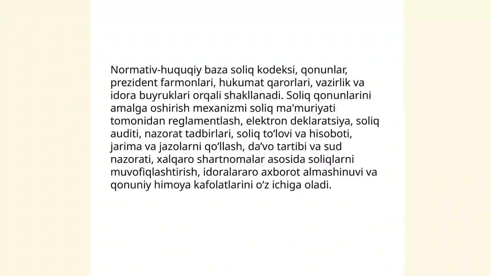 Davlat soliq siyosatini amalga oshirish mexanizmi 3