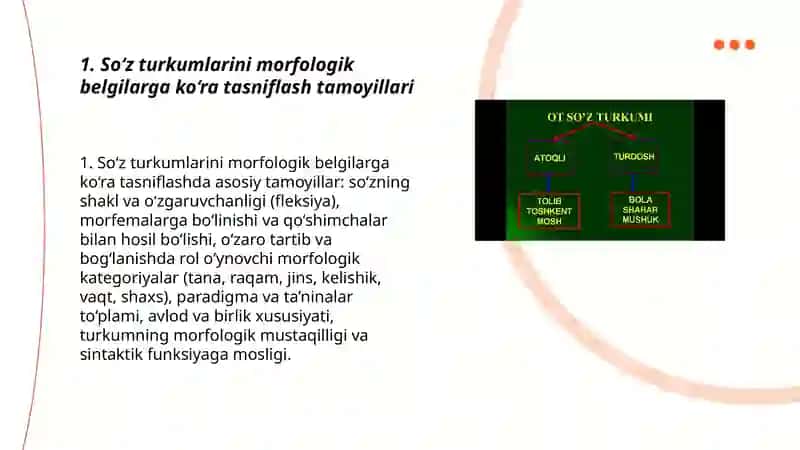 Turli tillarda so'z turkumlarini tasniflash tamoyillari 3