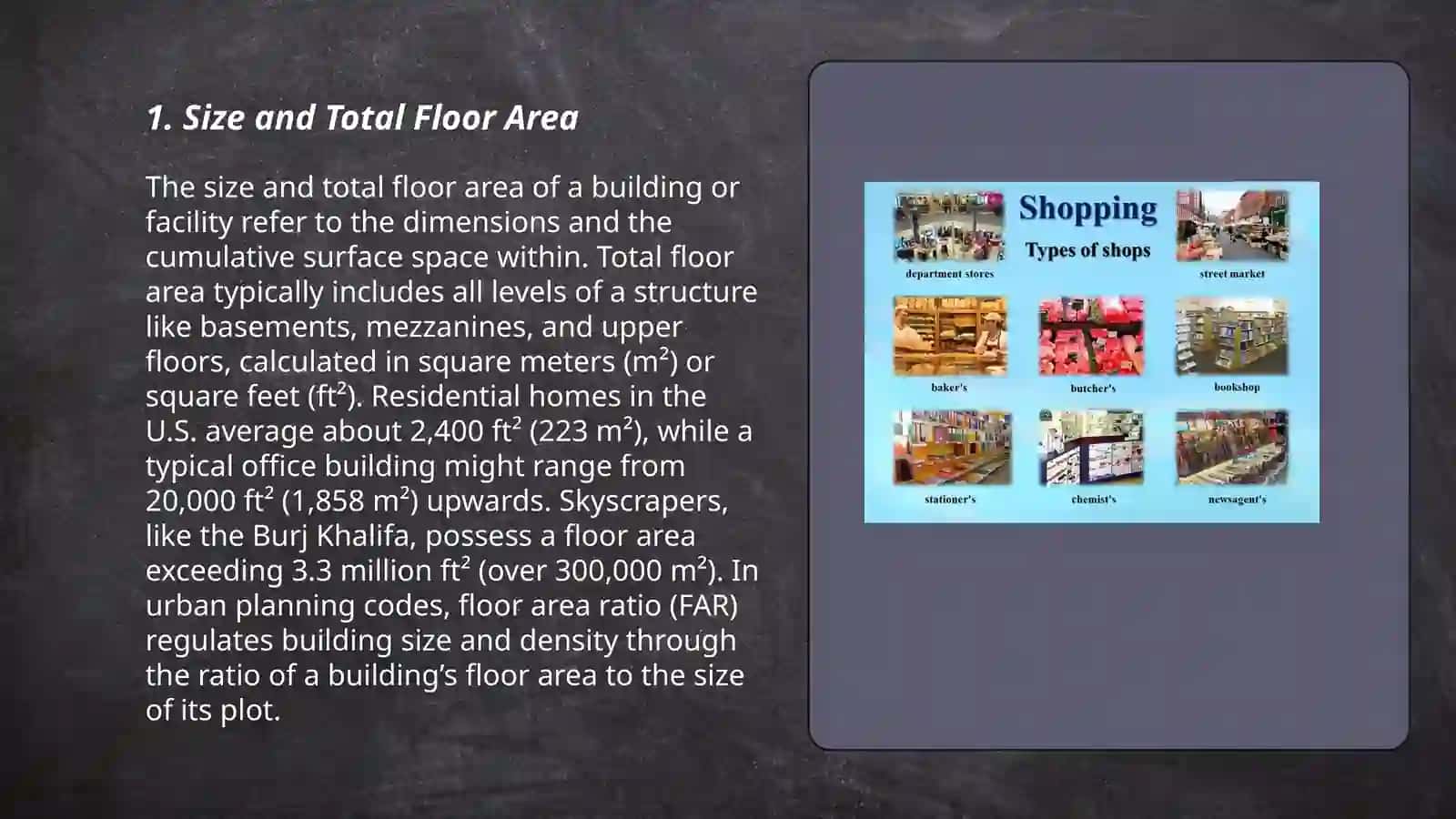 Size and Total Floor Area 3