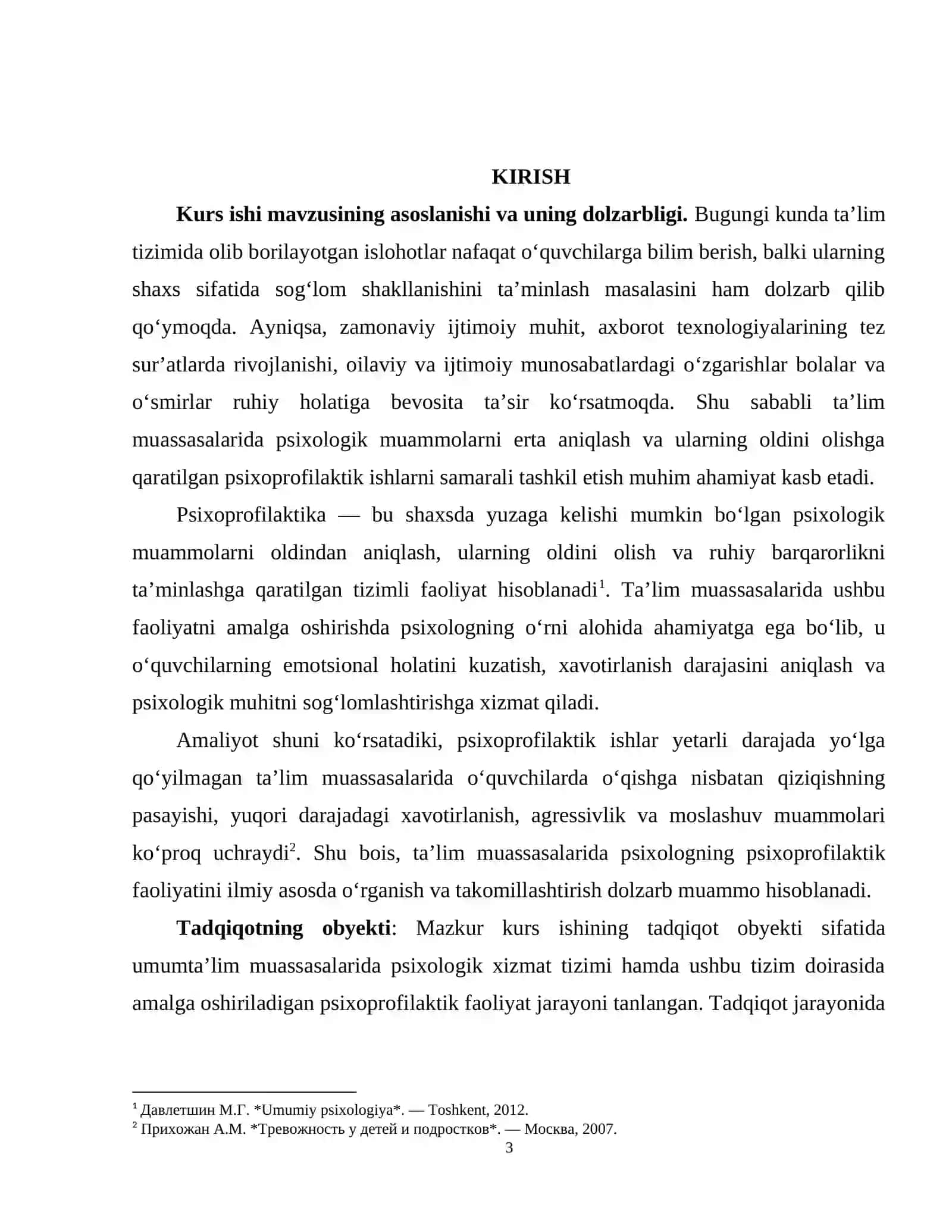 TA'LIM MUASSASIDA PSIXOLOGNING PSIXOPROFILAKTIK ISHLARINI YO'LGA QO'YISH 3