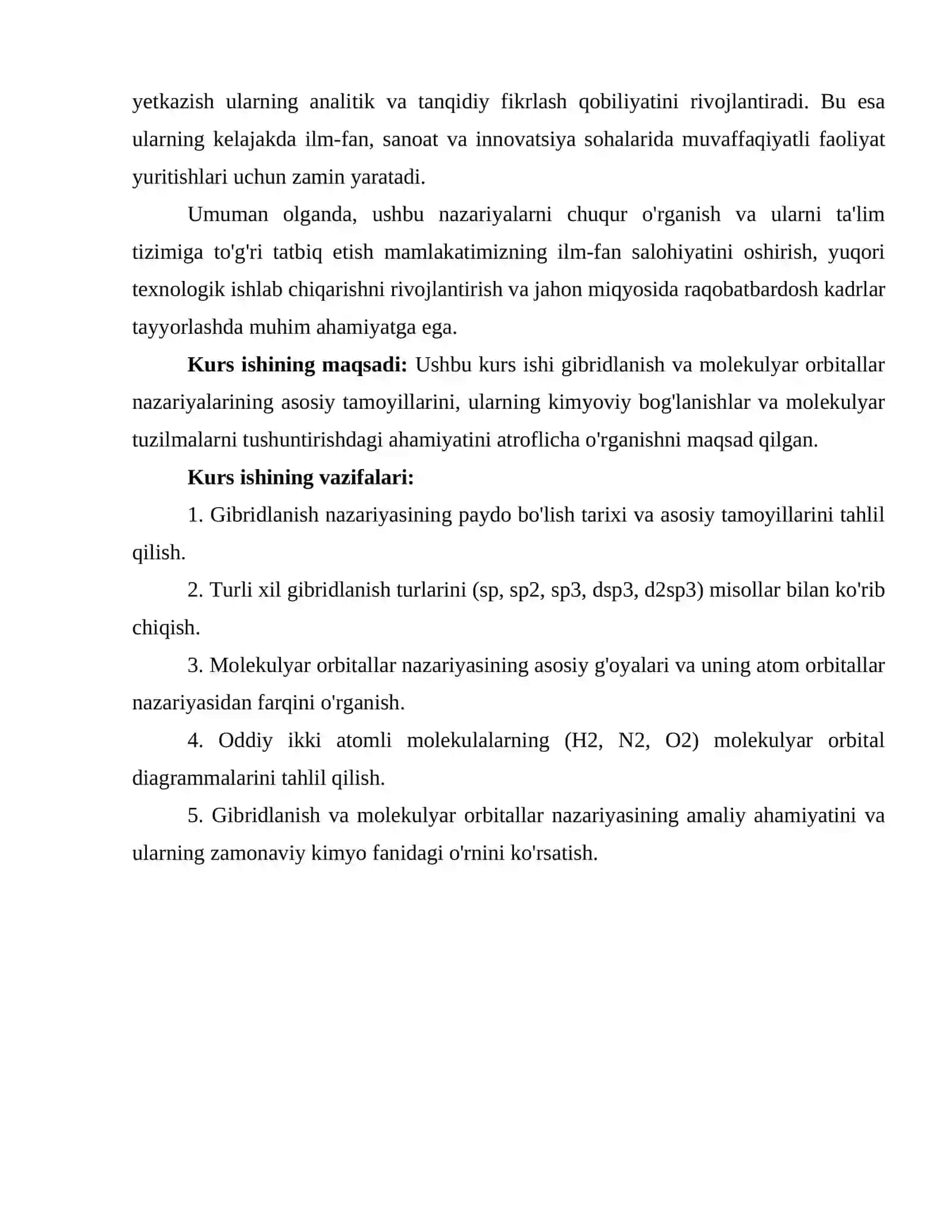 GIBRIDLANISH VA MOLEKULYAR ORBITALLAR NAZARIYASINING AHAMIYATI 3
