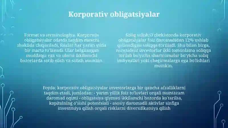 Suveren obligatsiyalar: Markaziy Osiyo mamlakatlari tomonidan chiqarilgan obligatsiyalar Markaziy Osiyo davlatlari turli maqsadlarda 3