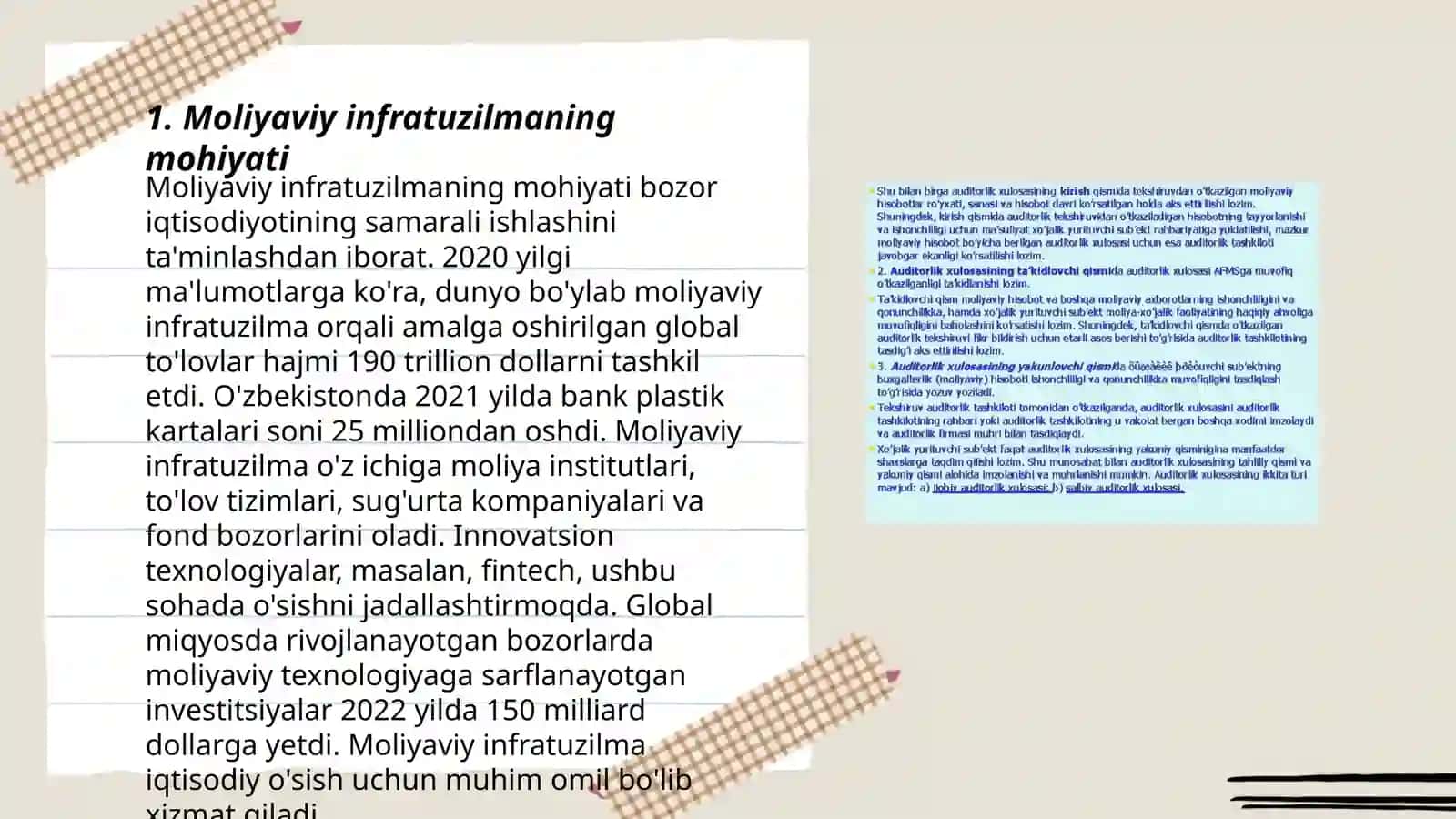 Moliyaviy infratuzilma va moliyaviy tizimni tartibga solish 3