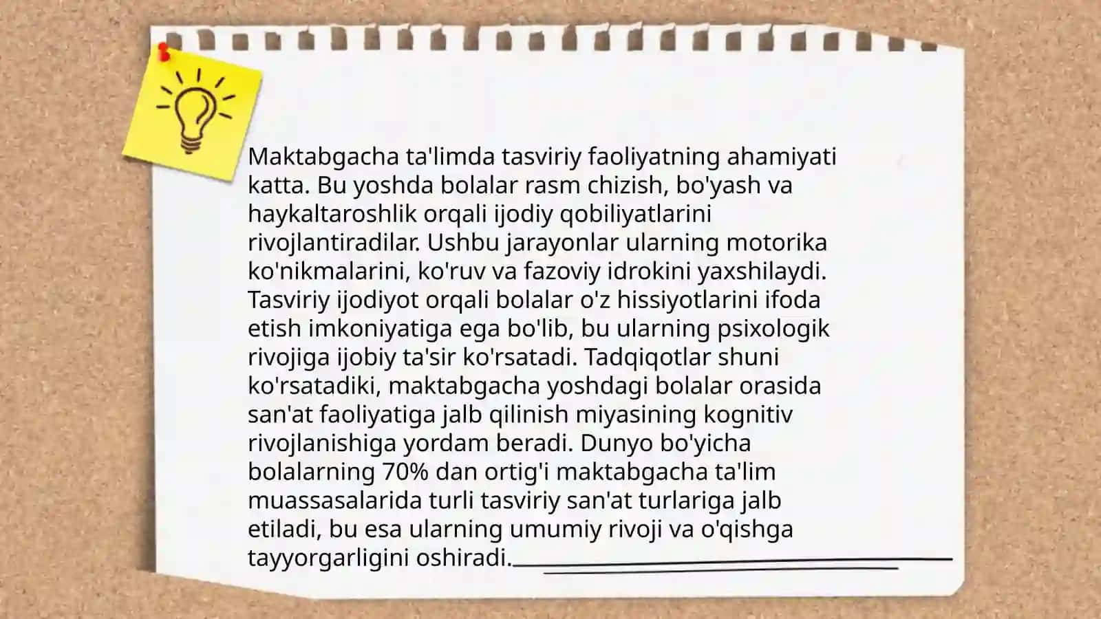 Tasviriy faoliyat mashģulotlari 3