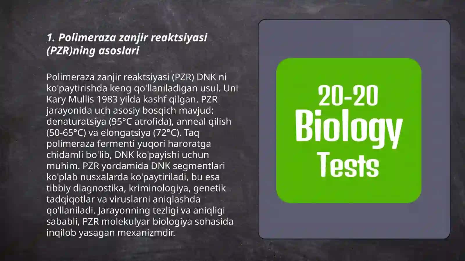 Molekulyar biologiya sohasida PZR usuli va uning fan rivojidagi yutuqlari 3