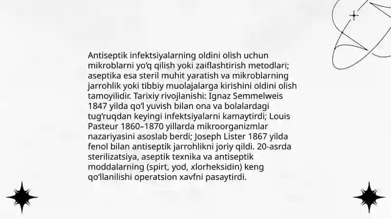 Antiseptik va aseptika asoslari 3
