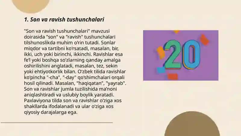 Son va ravish haqidagi nazariy qarashlar tahlili 3