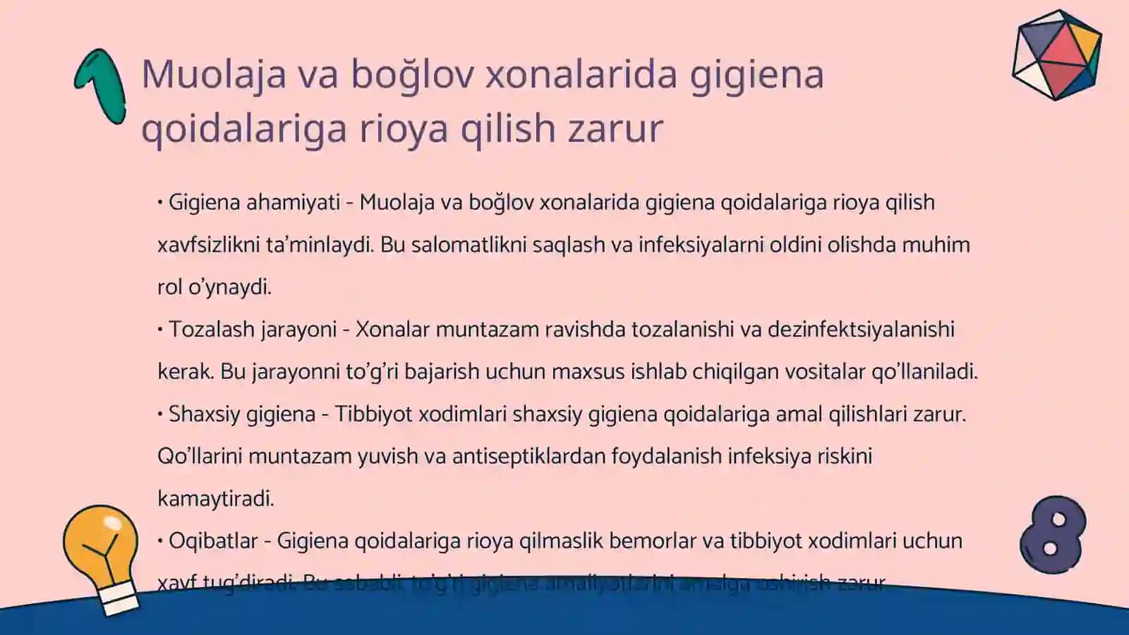 Muolaja va boğlov xonalari hamshirasi vazifalari 3