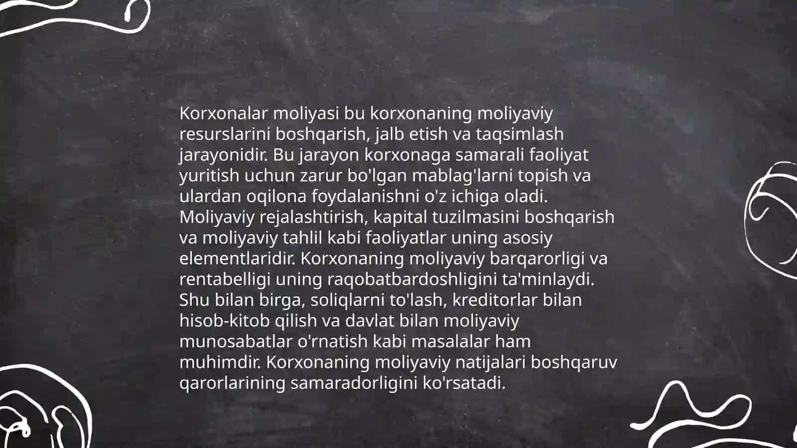 Korxonalar moliyasi va uni tashkil etish 3
