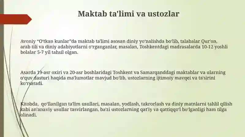 Oʻtkan kunlar 3