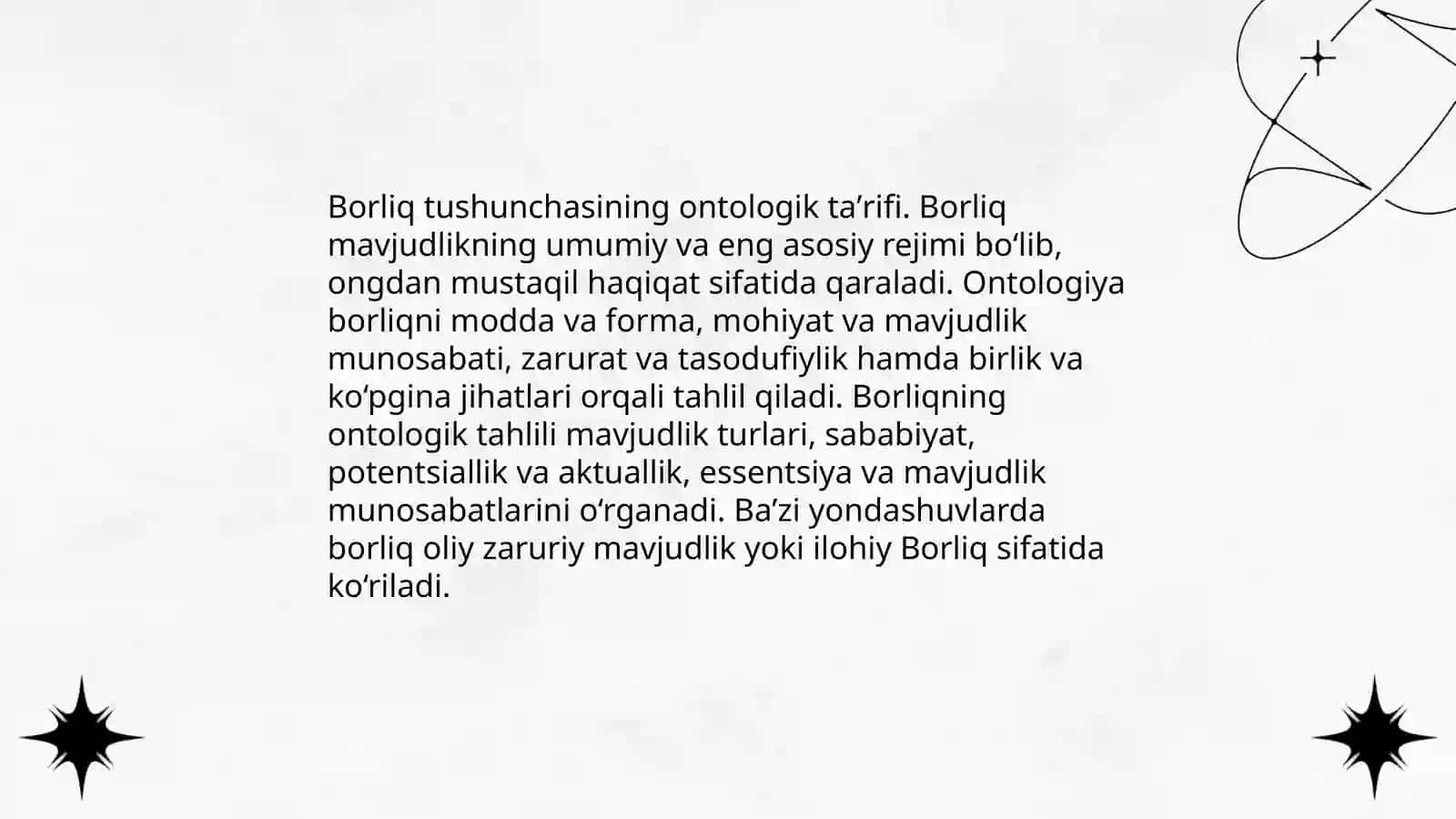 Borliq tushunchasining ontologik taʼrifi 3