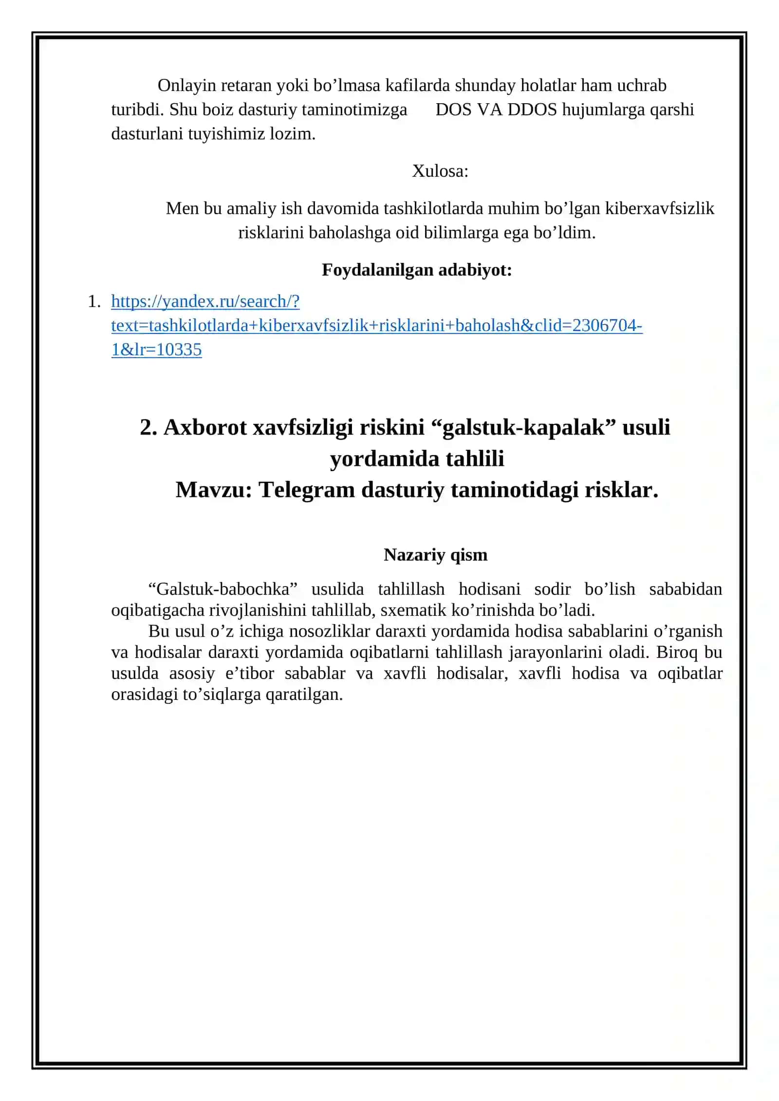 Telegram dasturiy taminotidagi risklar 3