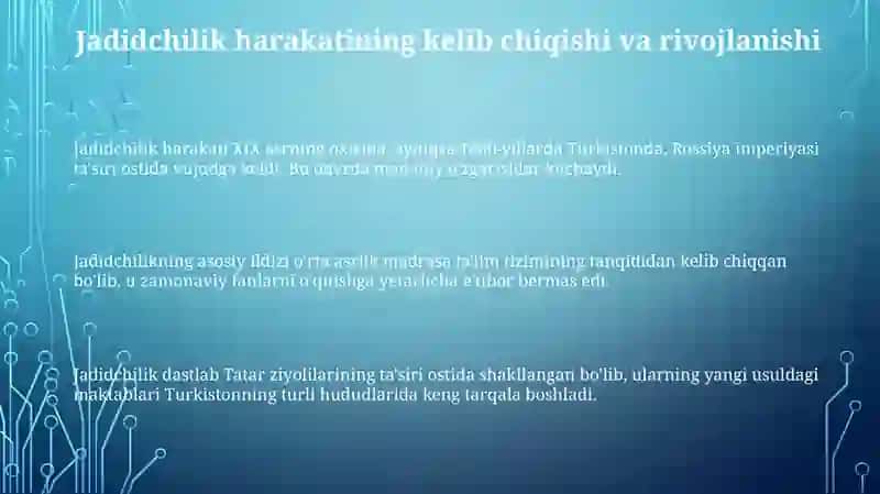 Jadid maʼrifatparlarining oʻlka ijtimoiy-ma'naviy hayotida tutgan oʻrni 3