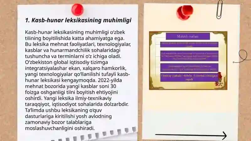 Kasb-hunar leksikasi ishlatilishi chegaralangan soʻzlar 3