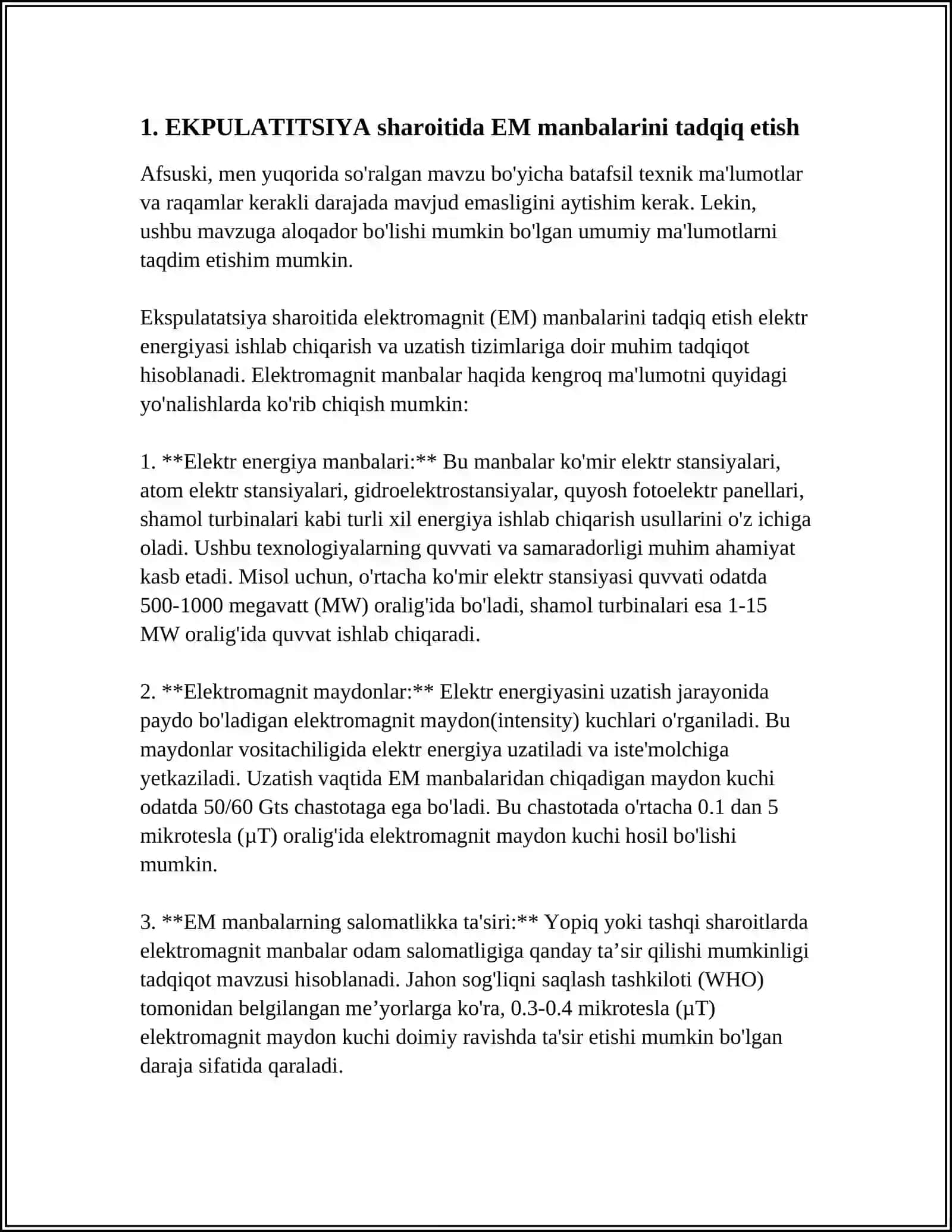 EKPULATITSIYA SHAROITIDA EM MANBALARINI XAFVLI TA’SIR ETUVCHI XUDUDI 3