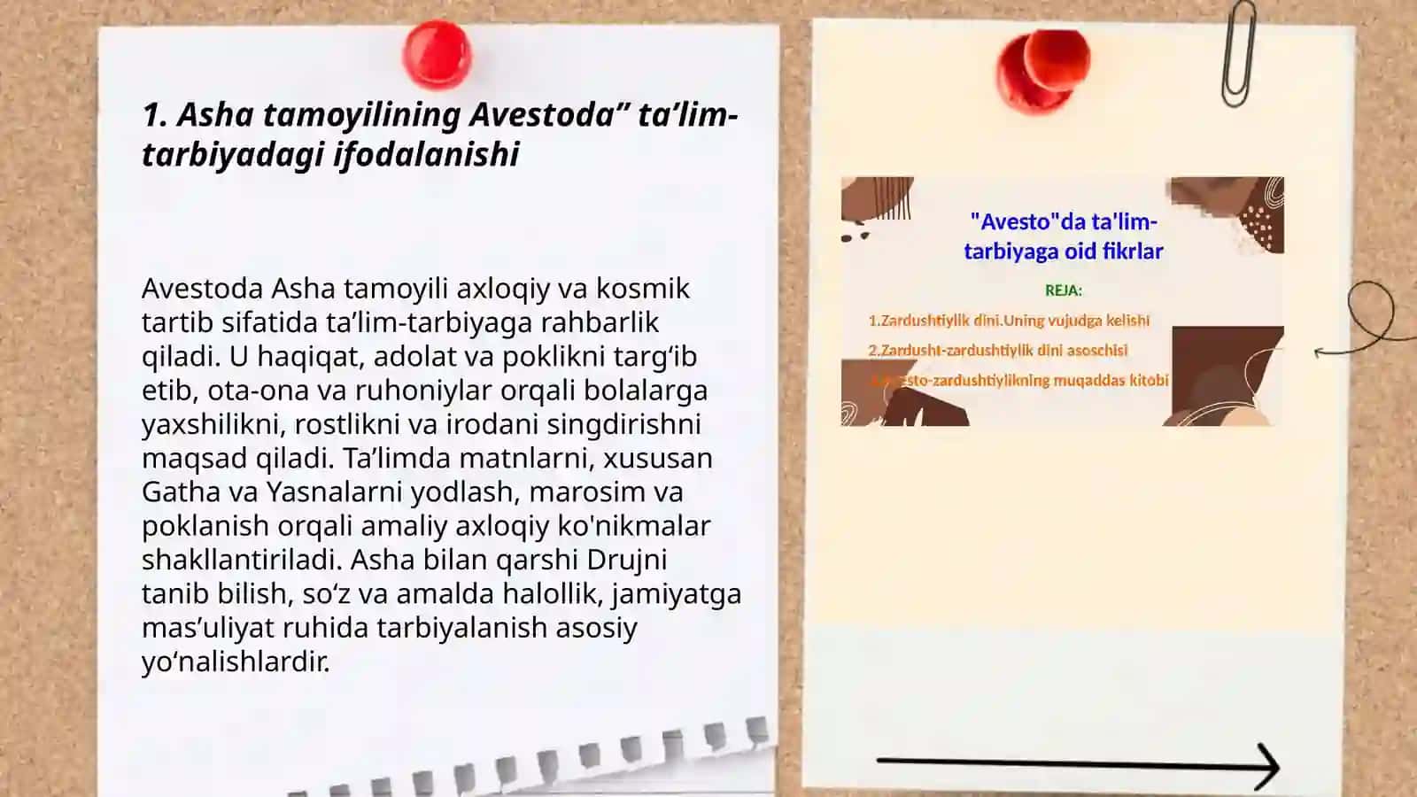Avestodaʼʼ taʼlim tarbiyaga oid gʻoyalarning ifodalanishi 3