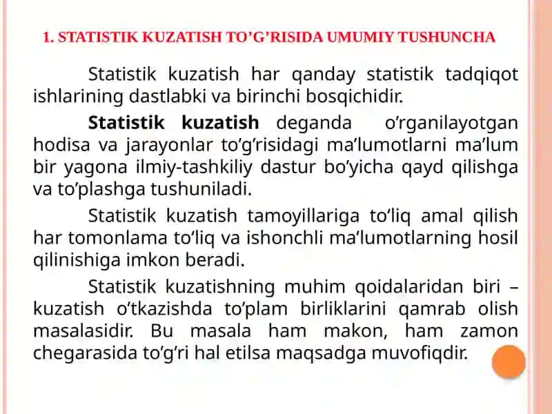Statistik ma'lumotlarni to'plash nazariyasi va amaliyoti 3
