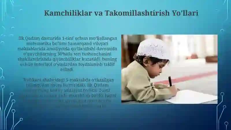 Ilk Qadam Davlat O'quv Dasturi 3
