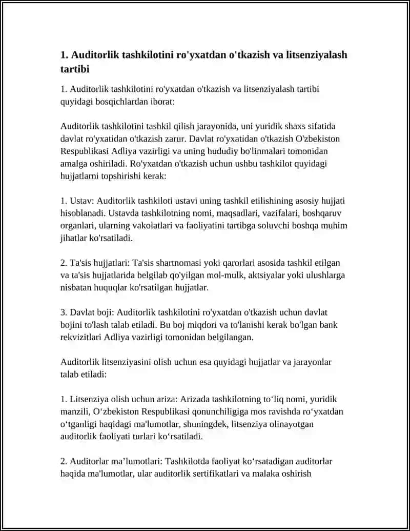 AUDITORLIK TASHKILOTLARI FAOLIYATINI TASHKIL ETISH TARTIBI 3