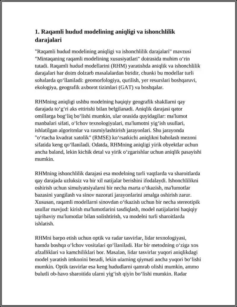 MINTAQANING RAQAMLI MODELINING XUSUSIYATLARI 3