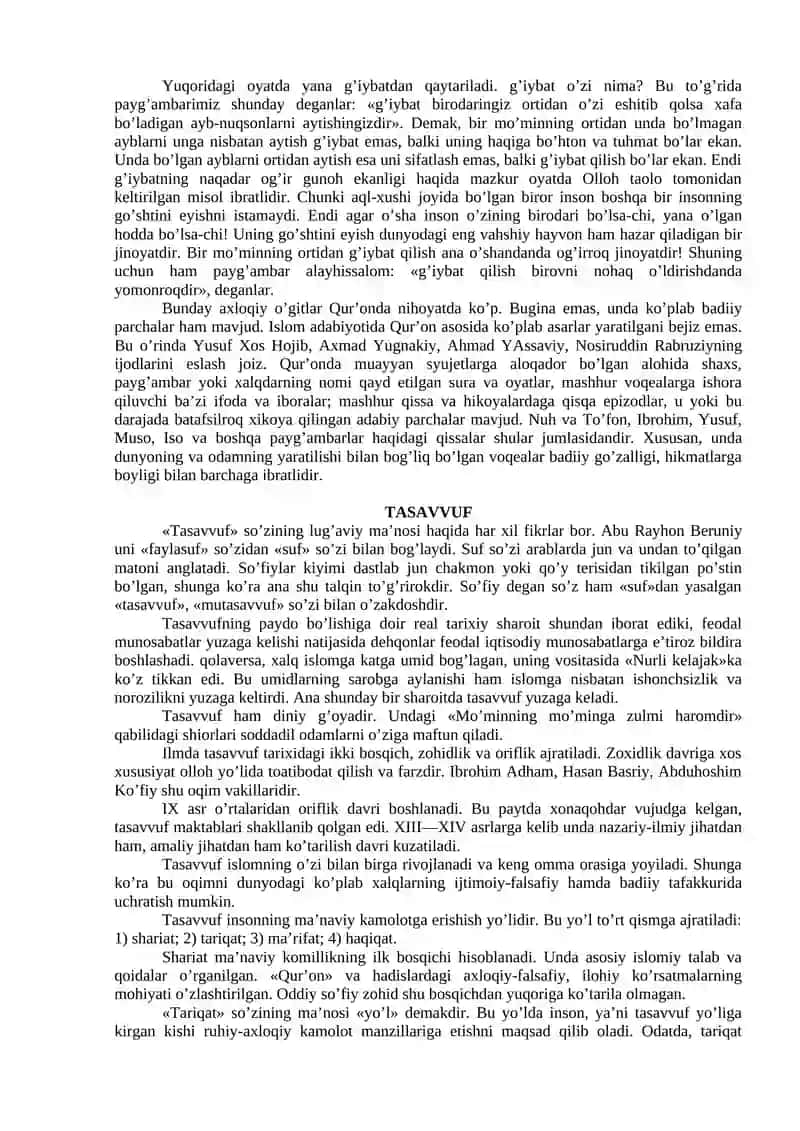 VIII-XII asrlar adabiyoti. Xadis ilmidan saboqlar. Imom al Buxoriy 3
