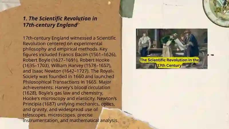 The 17th century society: Revolution in scientific thinking life in the Stuart age 3