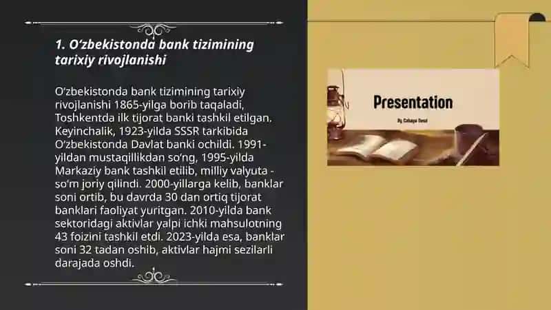Oʻzbekiston Respublikasi bank tizimining rivojlanish bosqichlari 3