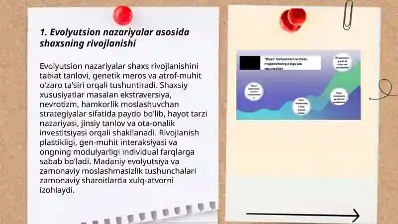 Shaxsni evolyutsion jihatdan rivojlanish 3