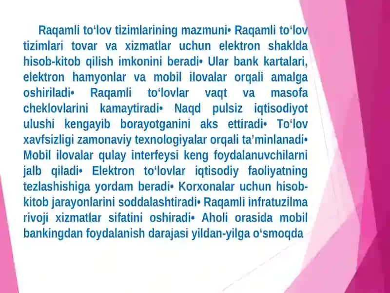 Raqamli to‘lov tizimlari (Payme, Click, Uzum Pay) rivojlanishining statistik tahlili 3