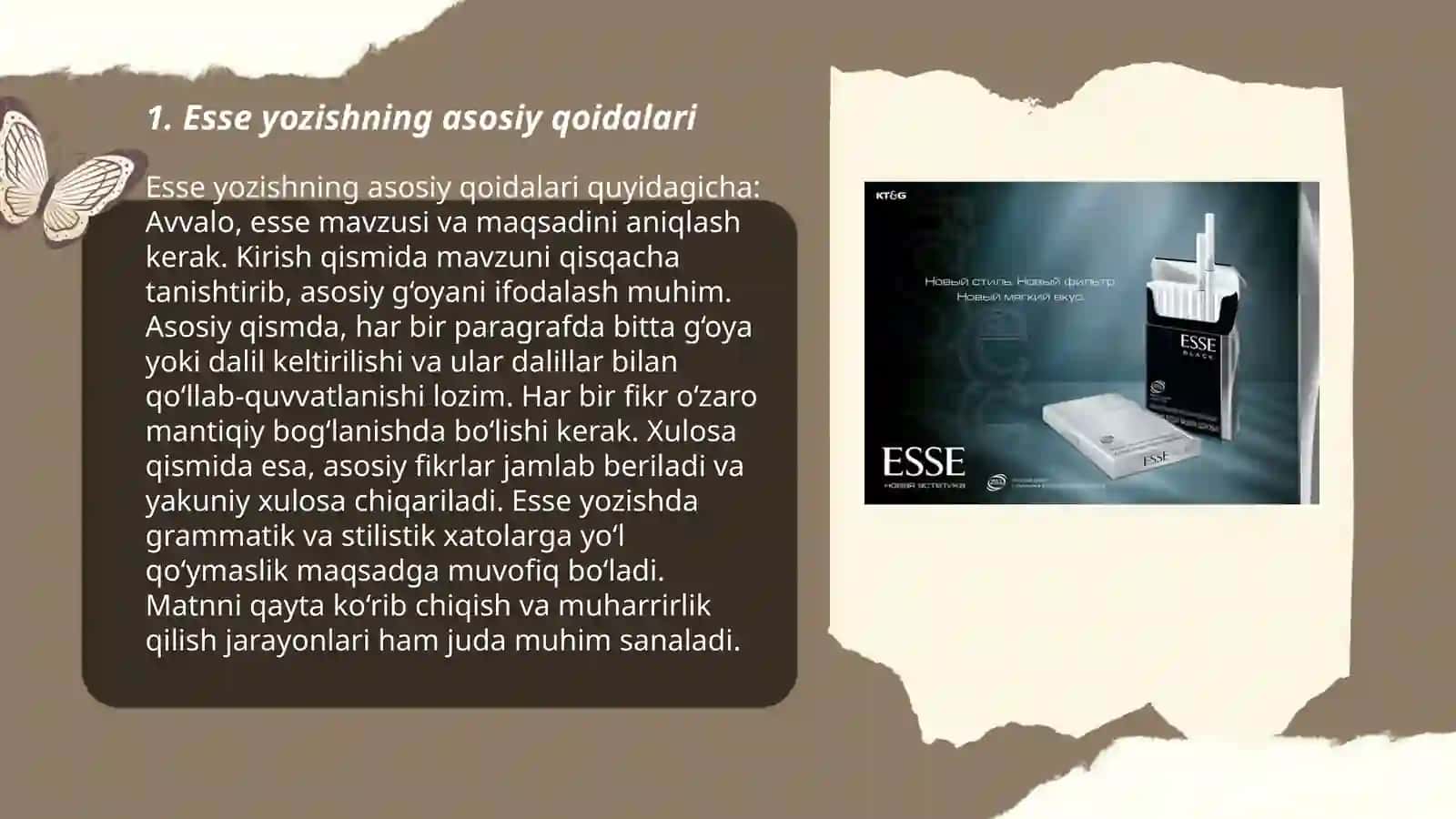 Esse yozish tartibi 3